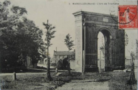 Arc de Triomphe de Maroilles, carte postale ancienne.