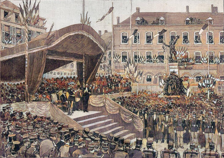 Maubeuge, inauguration du monument commémoratif de la bataille de Wattignies.