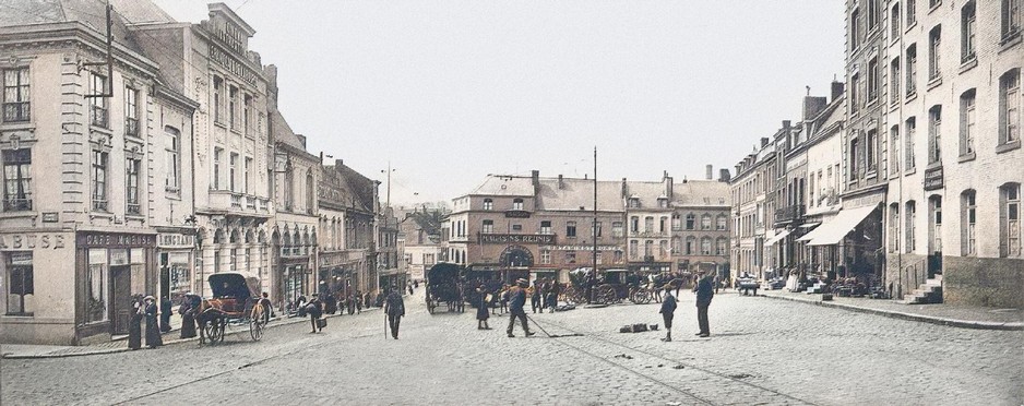 Maubeuge, la place Mabuse avant 1940.