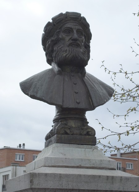 Buste de Mabuse, peintre Maubeugois (Jean Gossart 1465-1533) à Maubeuge.
