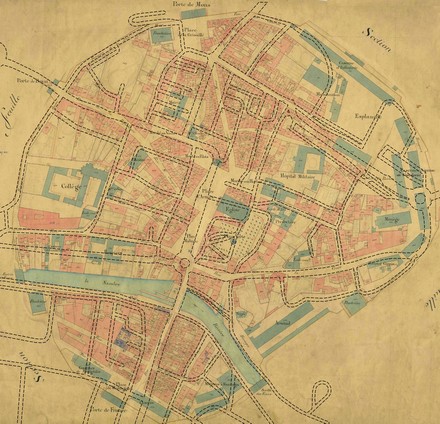 Maubeuge,cartes postales anciennes, cadastre de 1887