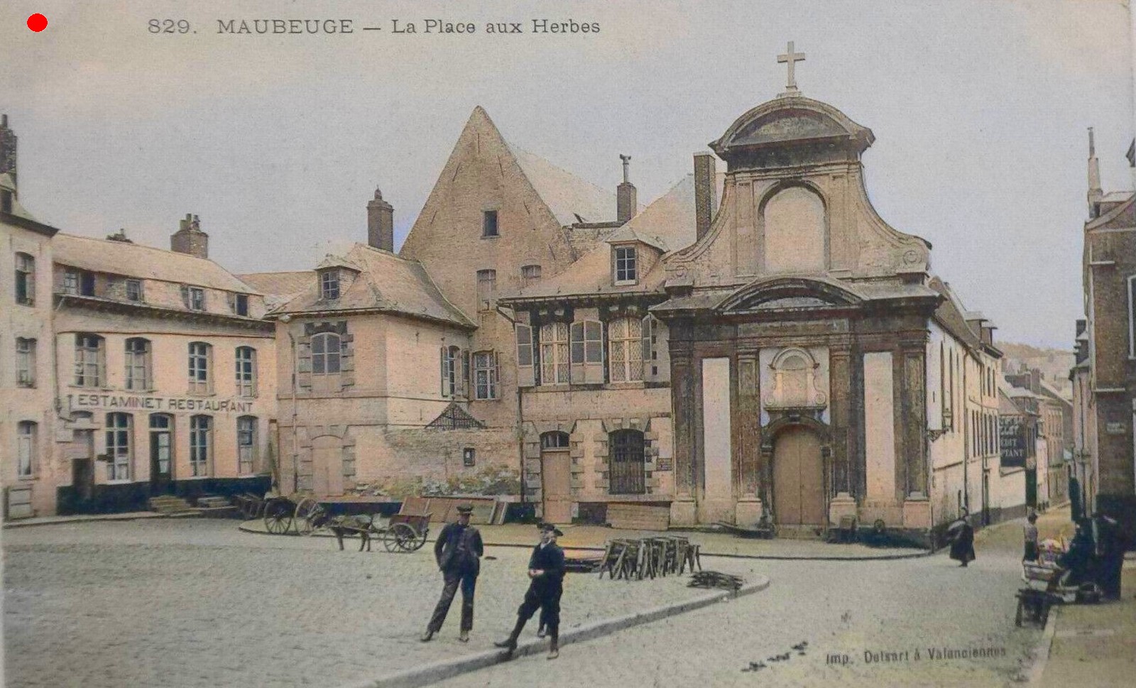 Cartes postales de Maubeuge, Marché aux Herbes.