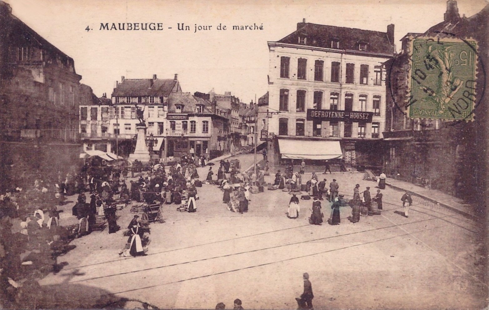 Cartes postales de Maubeuge, Marché aux Herbes.