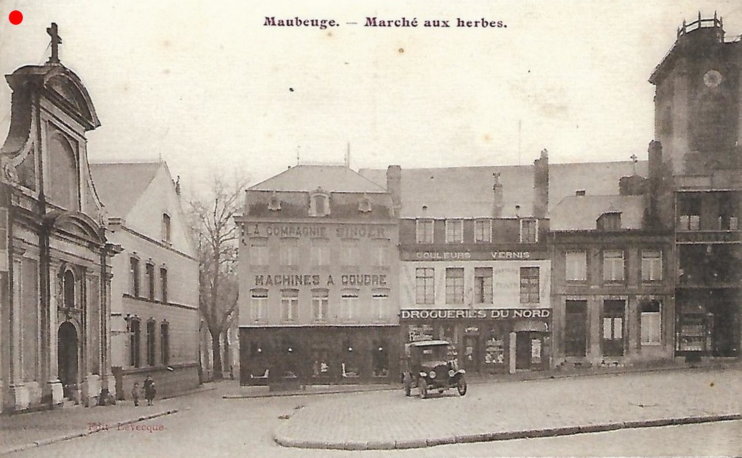 Cartes postales anciennes de Maubeuge, Marché aux Herbes.