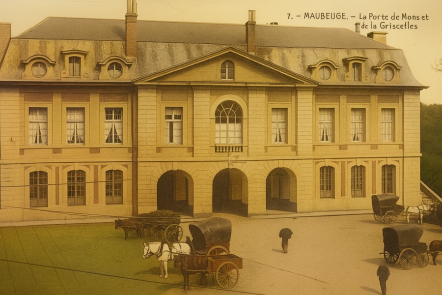Cartes postales anciennes de Maubeuge, la porte de Mons