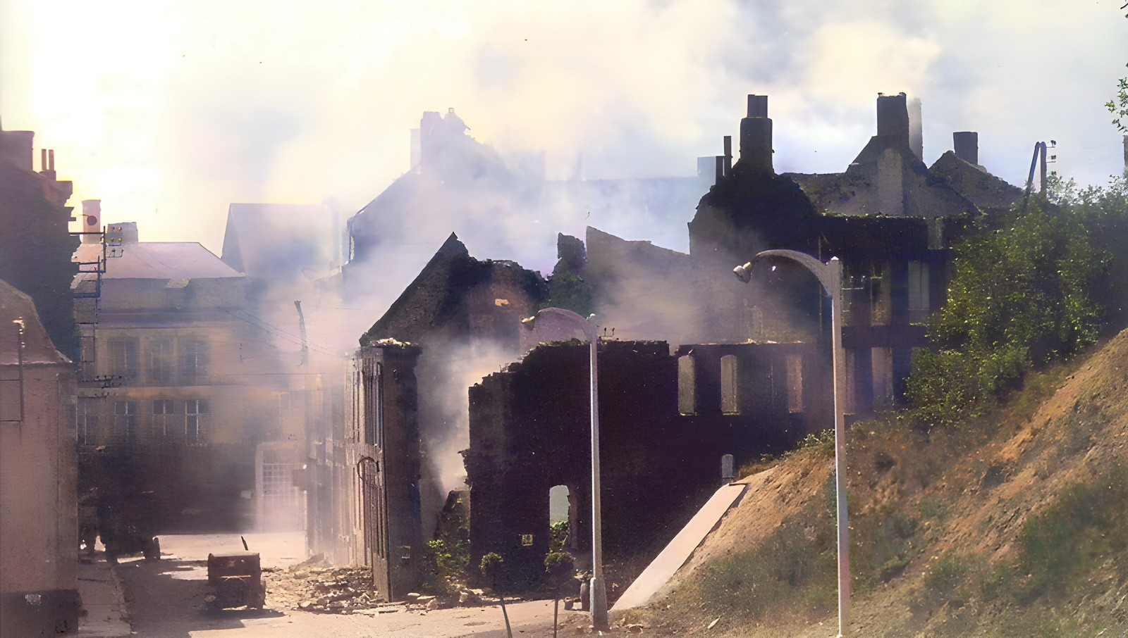La place Vauban après les bombardements