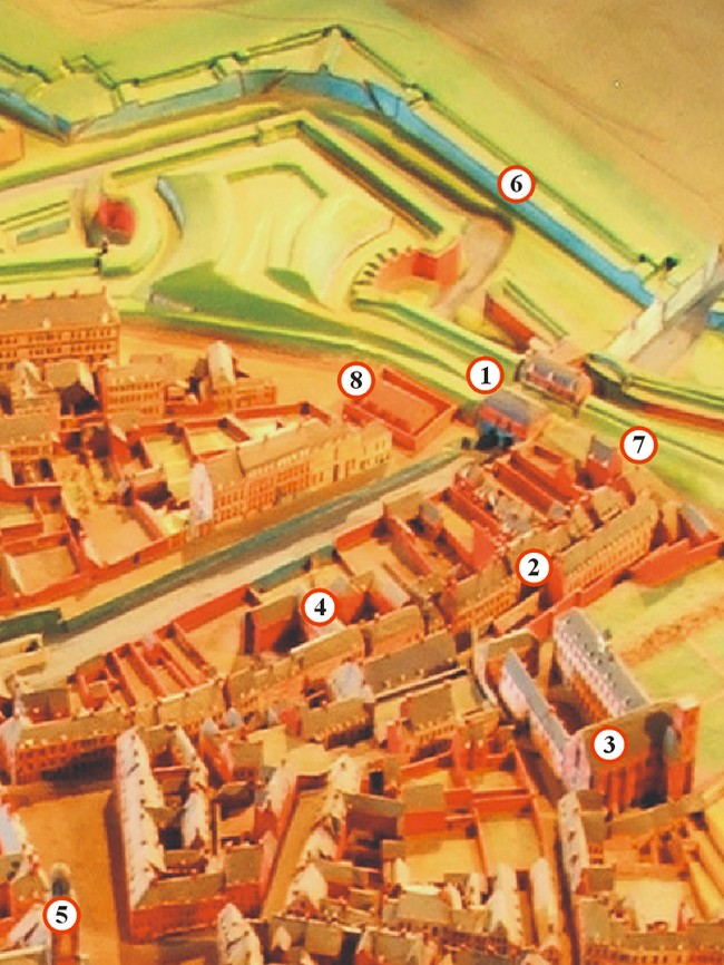 Maubeuge, Porte des Poilus, plan relief