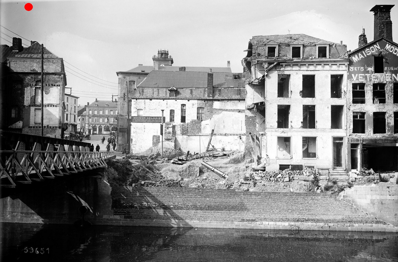 Maubeuge, destruction de la société générale pendant la guerre 1914/1918