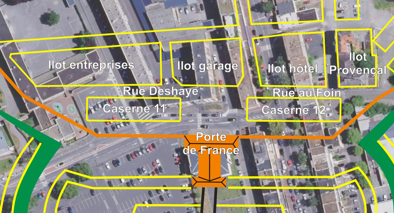 Maubeuge secteur Porte de France bombardé