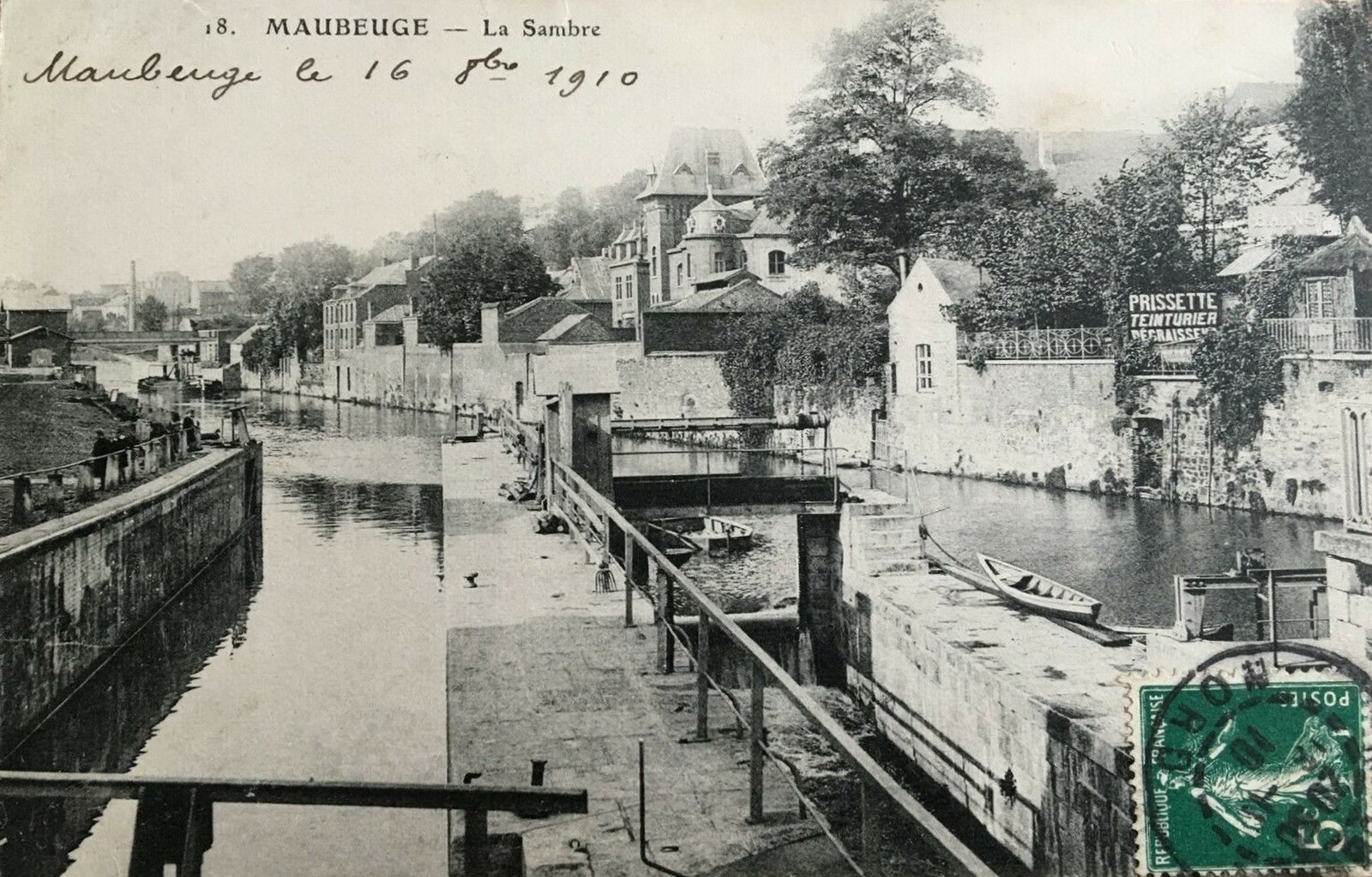 Cartes postales anciennes de Maubeuge, La Sambre et les quais