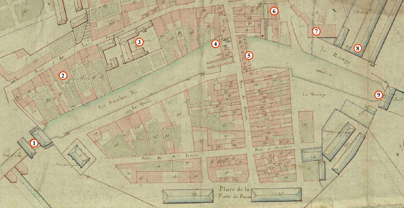 Cadastre de Maubeuge, La Sambre et les quais