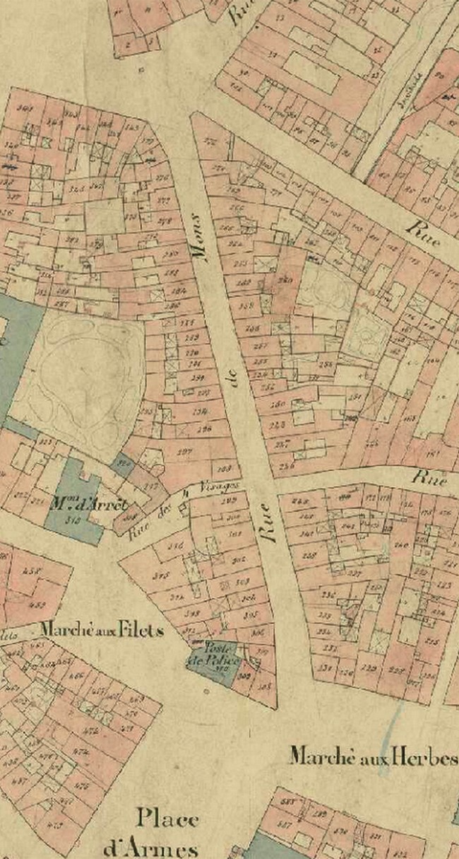 Cadastre de Maubeuge, rue de Mons