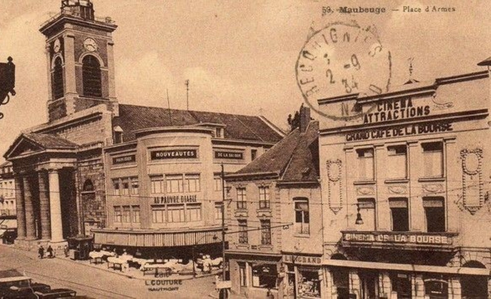 Cartes postales anciennes de Maubeuge, Place d'Armes