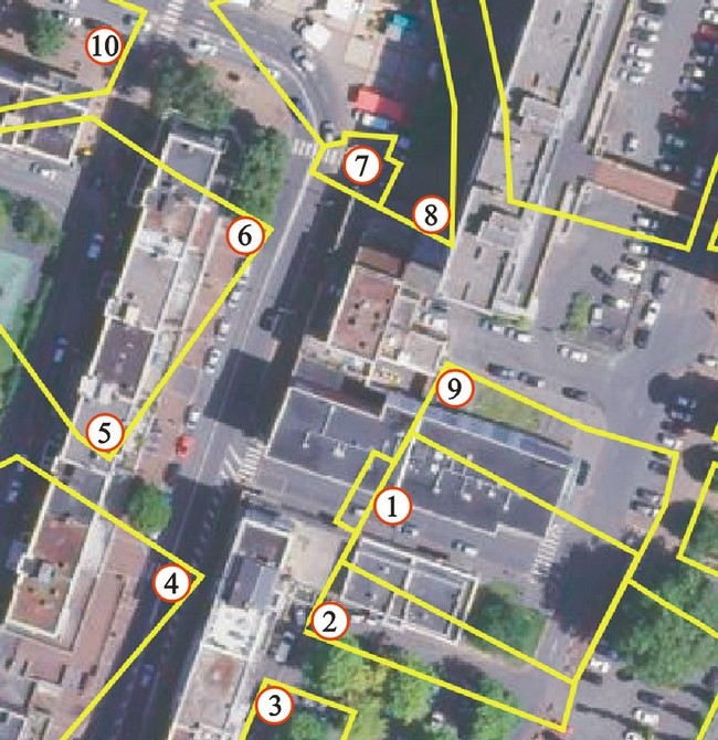 Maubeuge, vue satellite de la place d'Armes