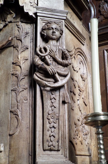 Détail du tabernacle de l'église de Mecquignies.