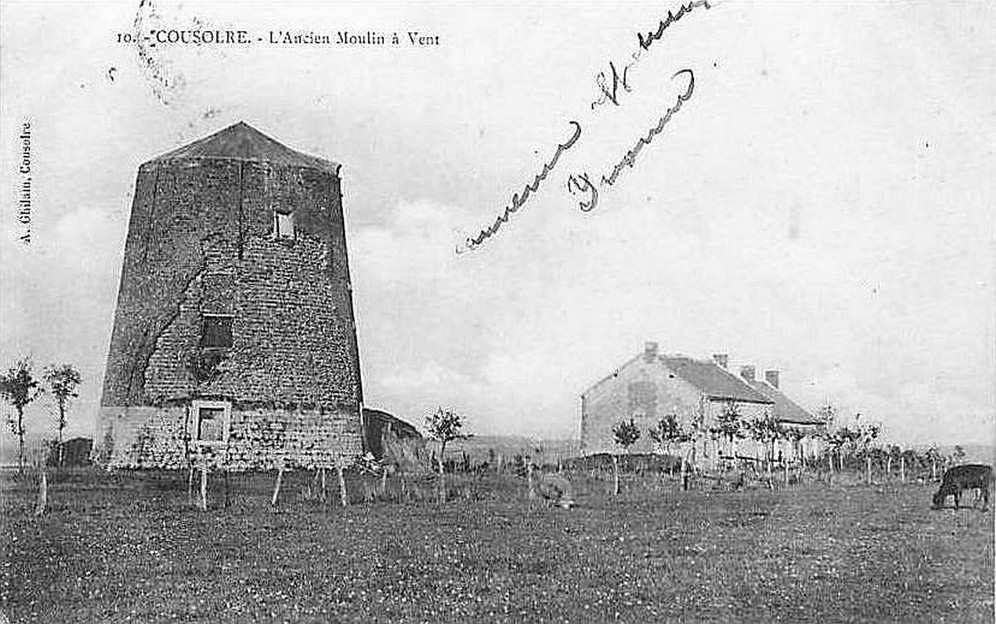 Avesnois, carte postale du moulin du Siroue à Cousolre.