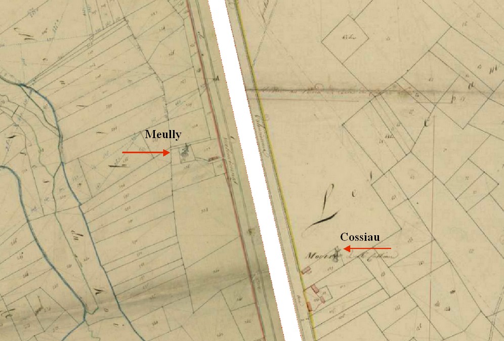 Le moulin à vent de Le Quesnoy sur le cadastre de 1817