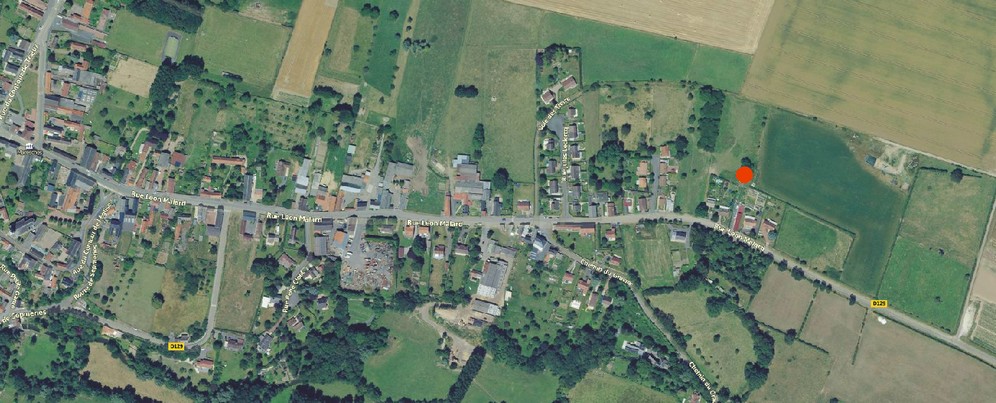 Le moulin à vent de Maresches en vue satellite