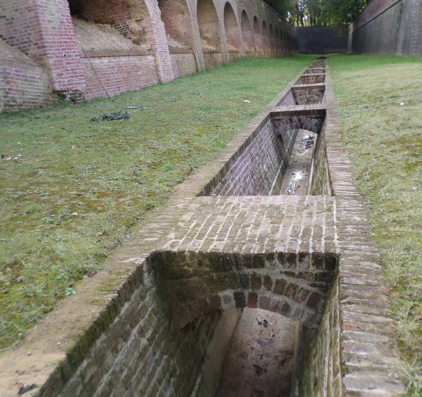 Musée du Fort Leveau à Feignies, les cunettes.