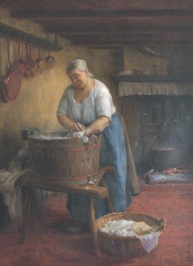 Landrecies : Musée Ernest Amas. La lessive de Benoîte 1913