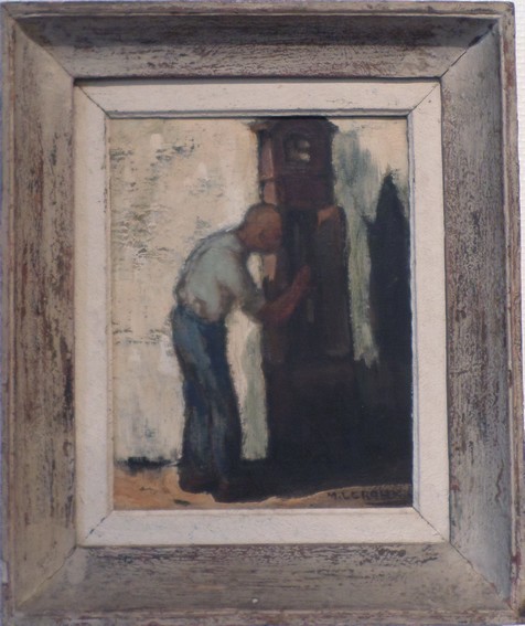 Musée Henri Boëz, homme à l'horloge