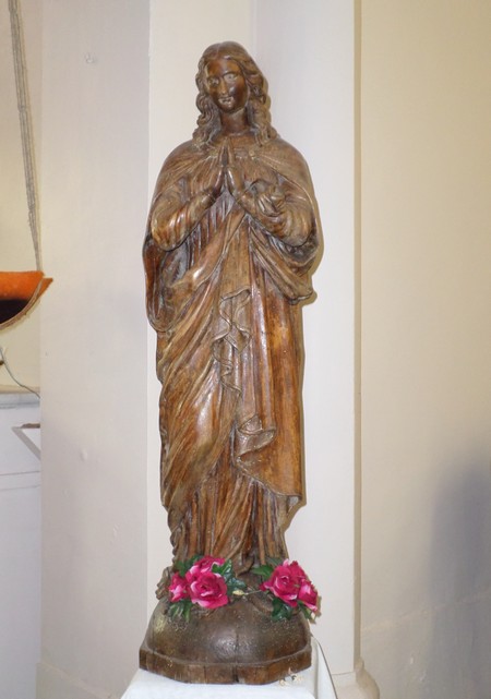 Eglise de Neuf Mesnil, statue en bois