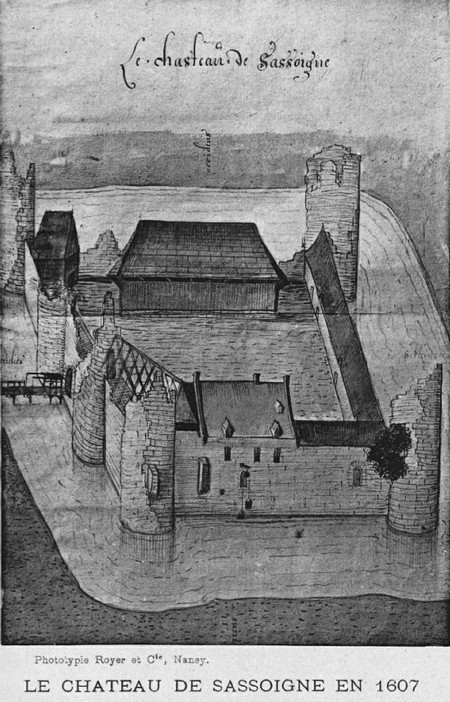Le château de Sassogne à Noyelles sur Sambre.