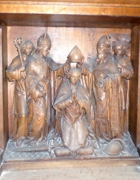 Eglise d'Ohain, bas reliel du maître autel.