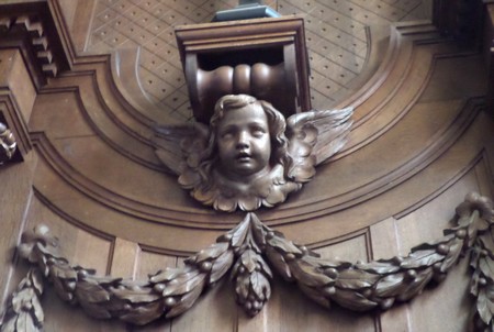 Eglise d'Ohain, détail du retable
