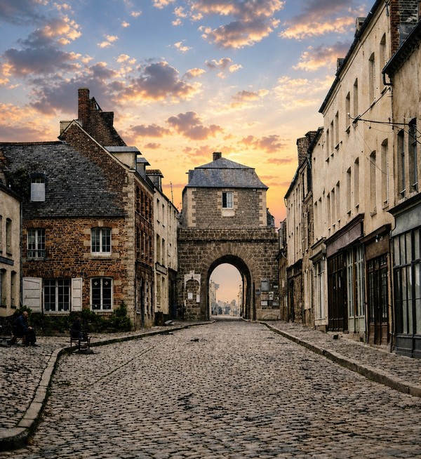 La porte de France côté ville à Avesnes-sur-Helpe