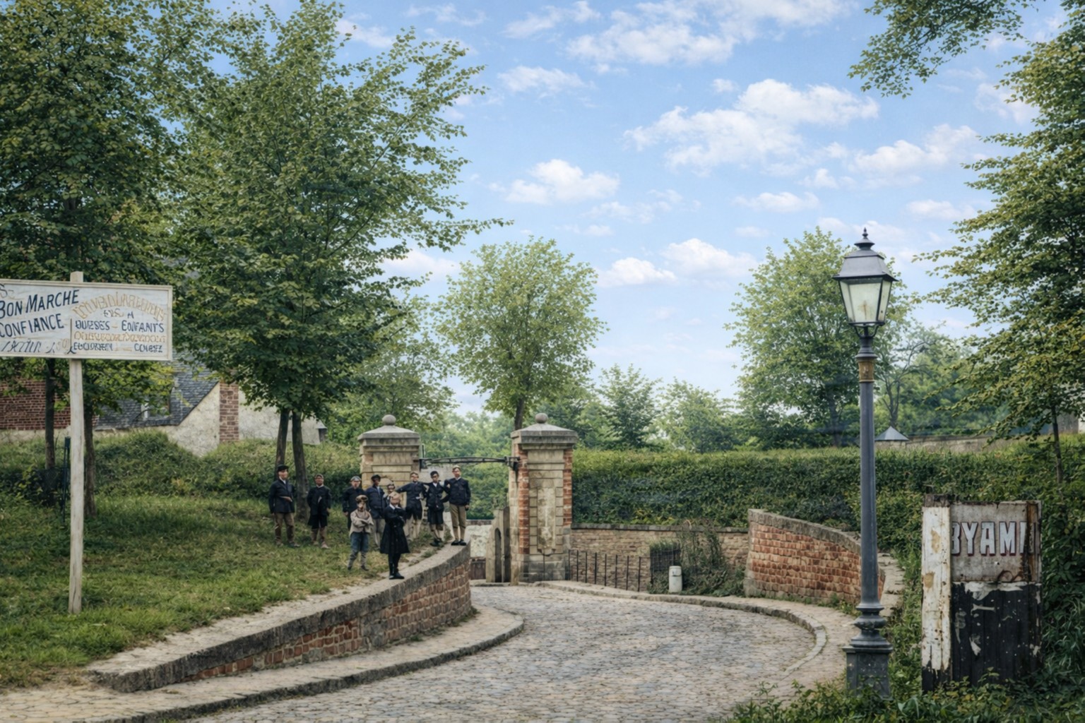 Entrée vers la ville basse à Landrecies