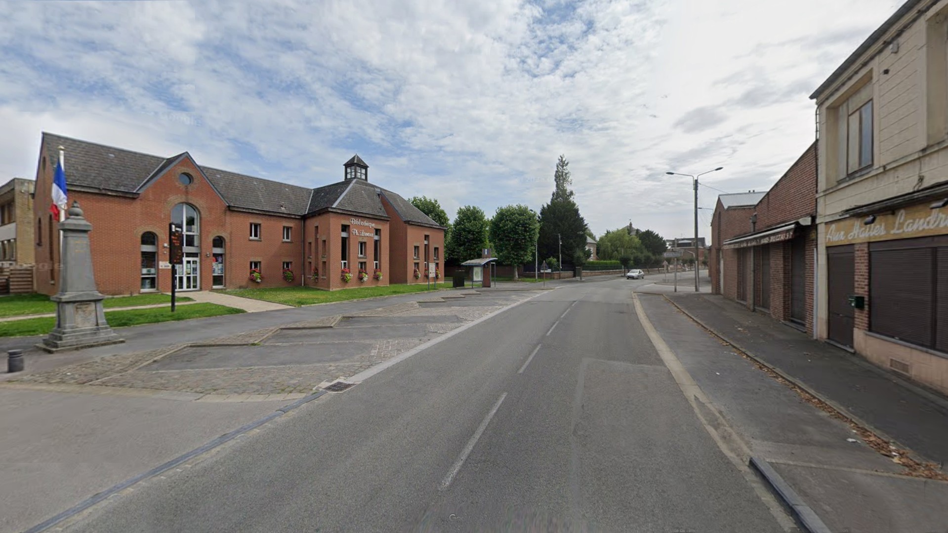 Emplacement actuel côté ville de la porte de France à Landrecies
