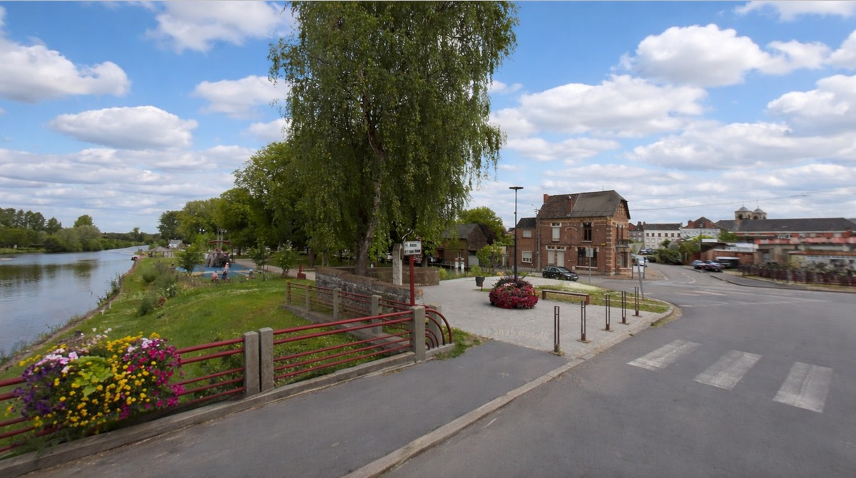 Emplacement actuel de la demi-lune 07 à Landrecies