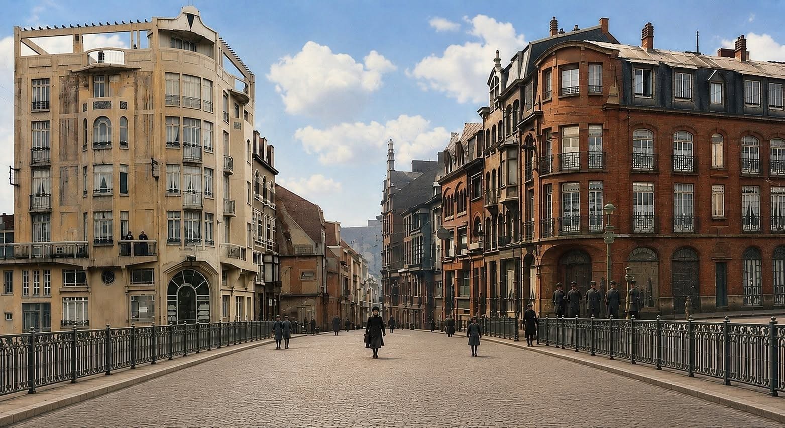 Immeubles de l'entrée de la rue de France à Maubeuge