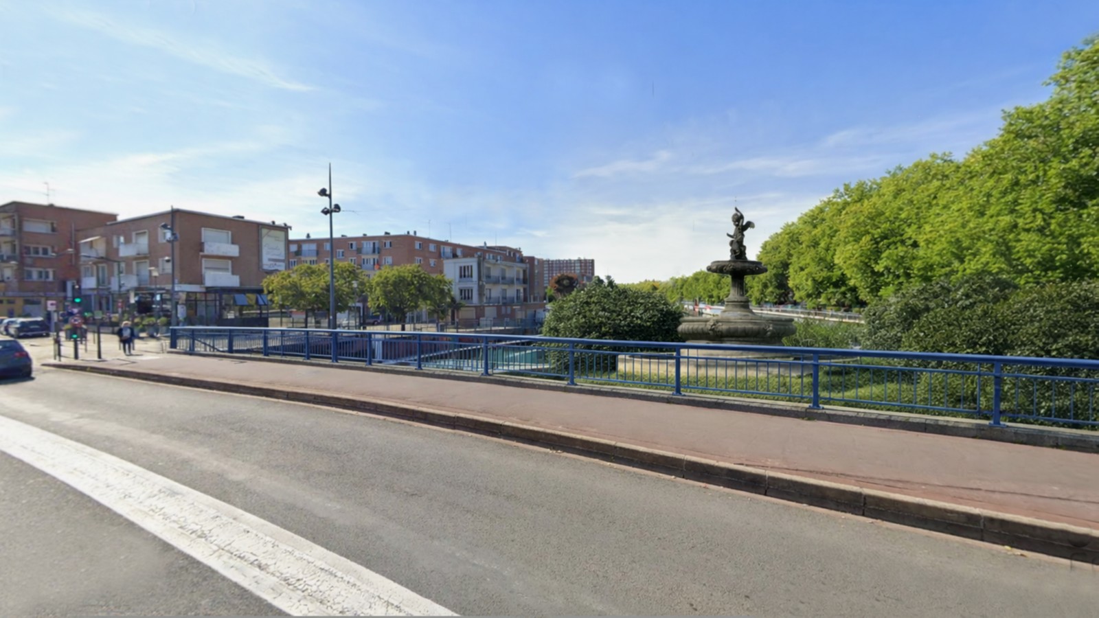 Projection de la fontaine dans le paysage actuel