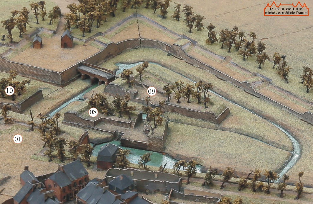 Les remparts d'Avesnes sur Helpe. Porte de Mons, plan relief