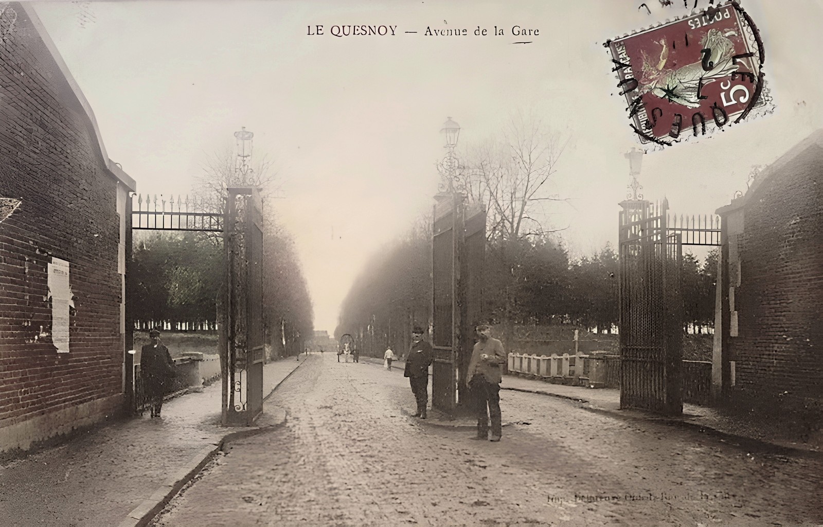 Le Quesnoy, La porte Flamengrie coté ville en 1912
