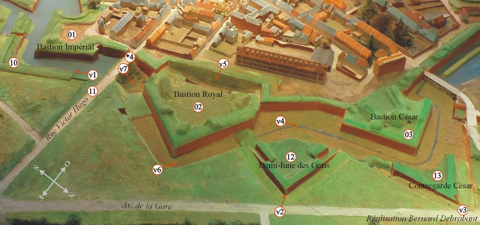 Le Quesnoy, ses remparts. plan relief