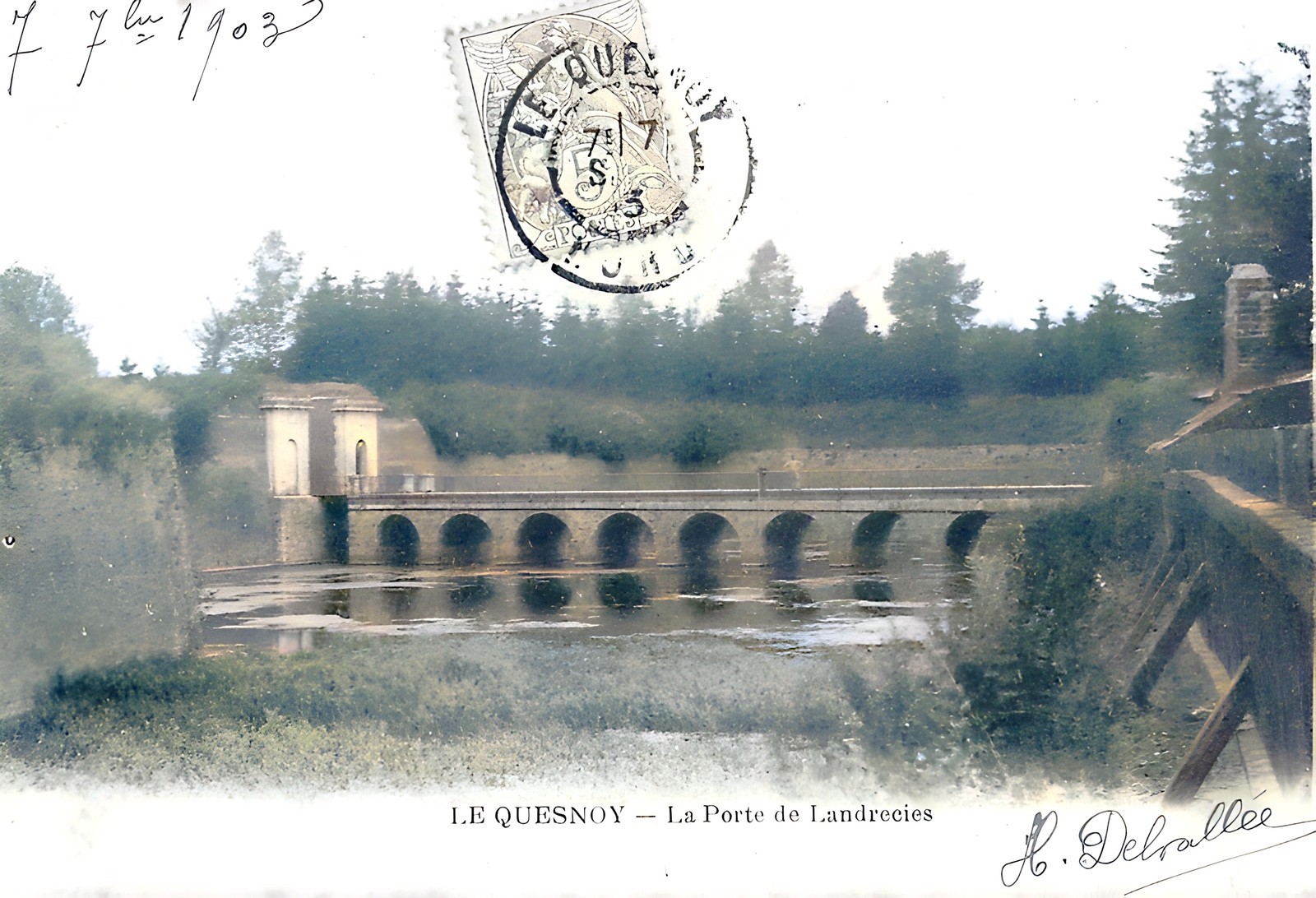 Le Quesnoy, ses remparts. La porte de Landrecies 