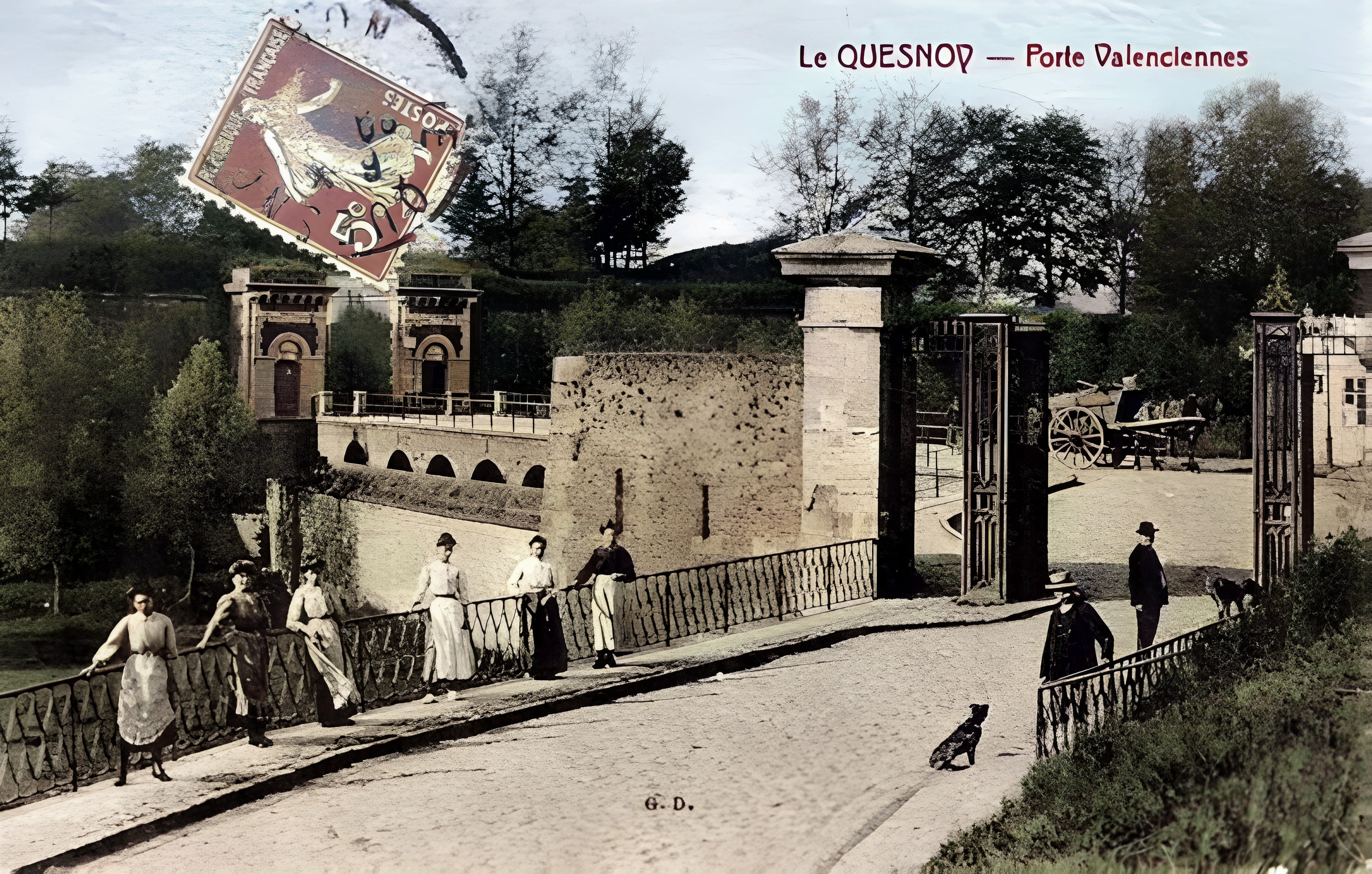 Le Quesnoy, ses remparts. La porte de Valenciennes