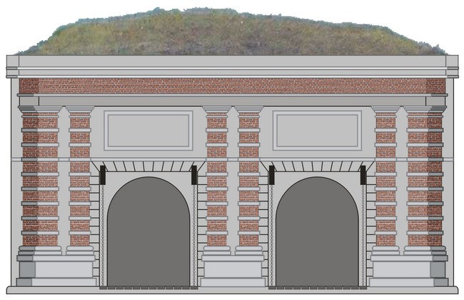 Les remparts de Maubeuge, plan de la porte de France