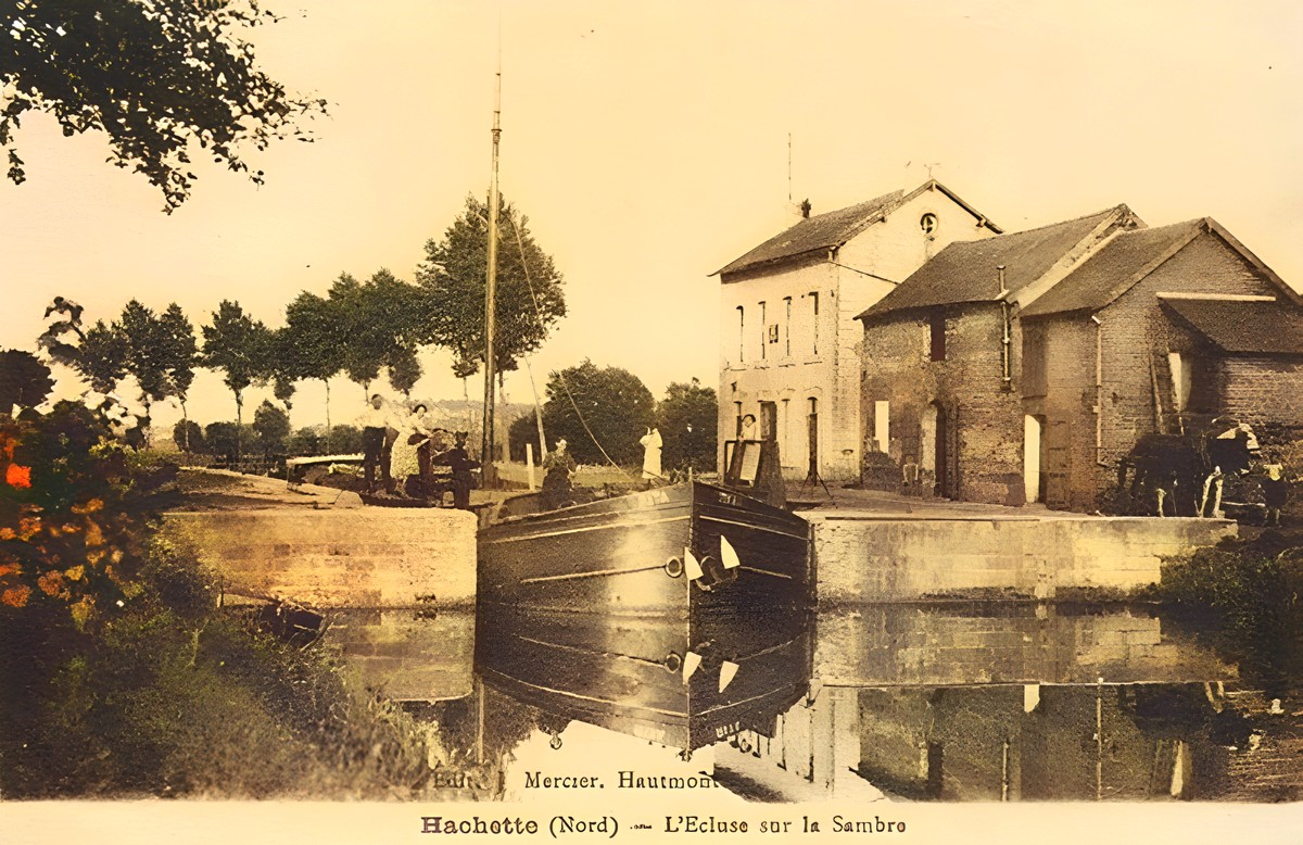 L'écluse en 1940. Amont