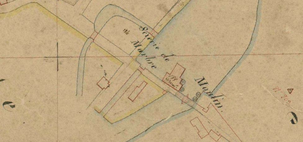 L'écluse d'Hautmont, cadastre 1843.