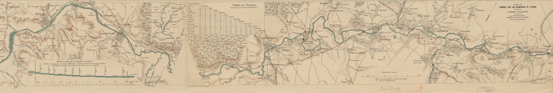 Assemblage de la carte de R. Vuillaume (1887) 