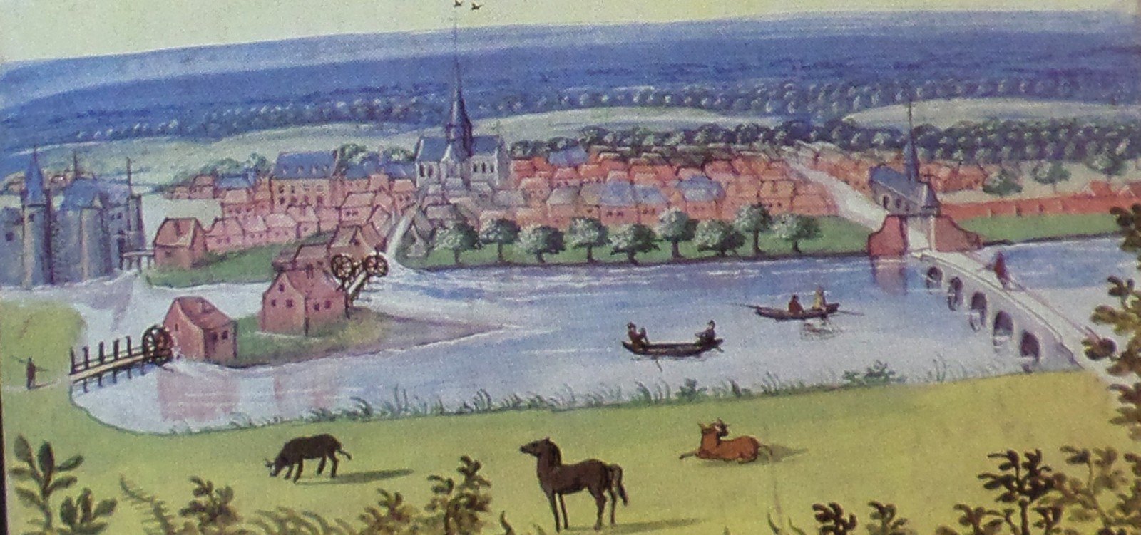 La Sambre à Berlaimont, image de Croÿ