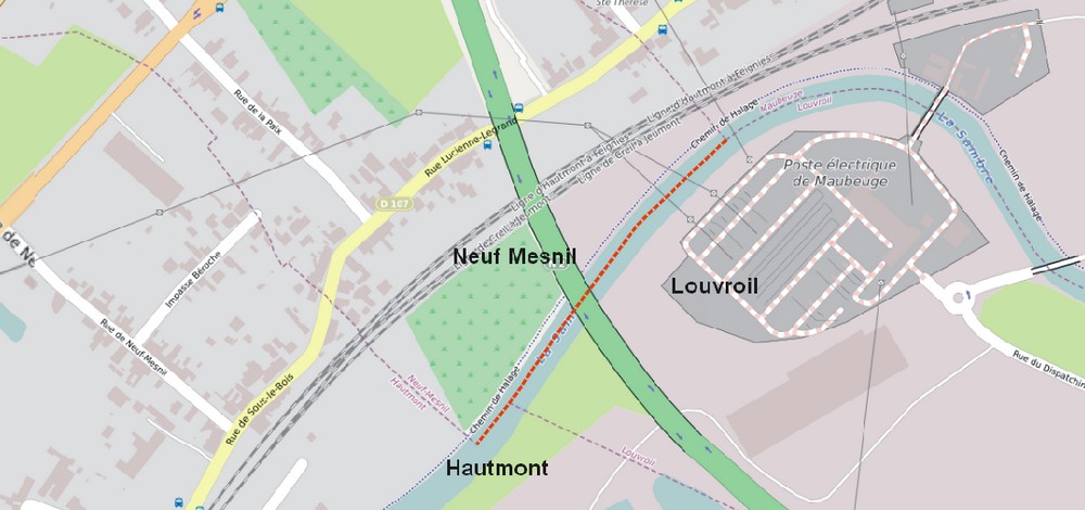 La Sambre à Neuf Mesnil.