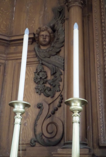 Eglise de Robersart, détail du retable