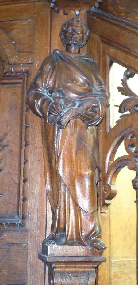 Eglise de Ruesnes, sculpture de la chaire.
