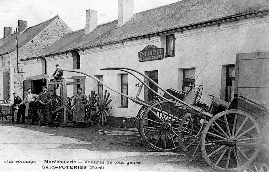 Sars Poteries, carte postale ancienne.