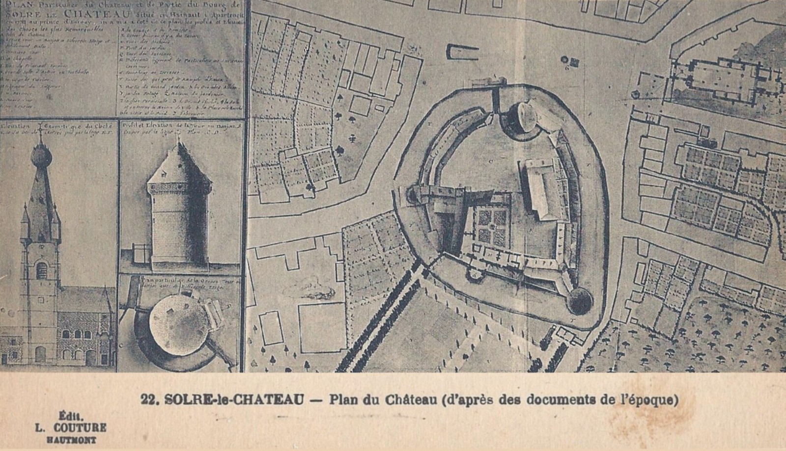 Solre le Château plan ancien.